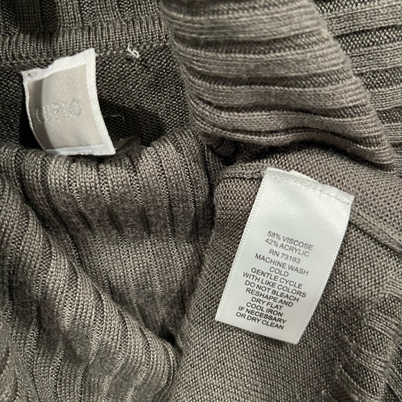 Cupio Womens Sweater Size M Olive Green-gray Cowl Neck Knit Hi-lo butter soft - Picture 5 of 8